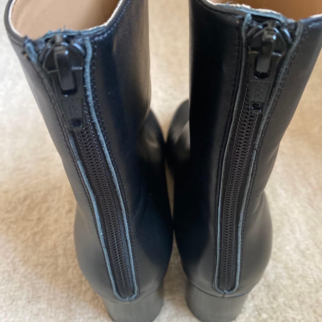最終お値下げ！【SLOBE IENA】スクエアトゥショートブーツ　23.5 黒