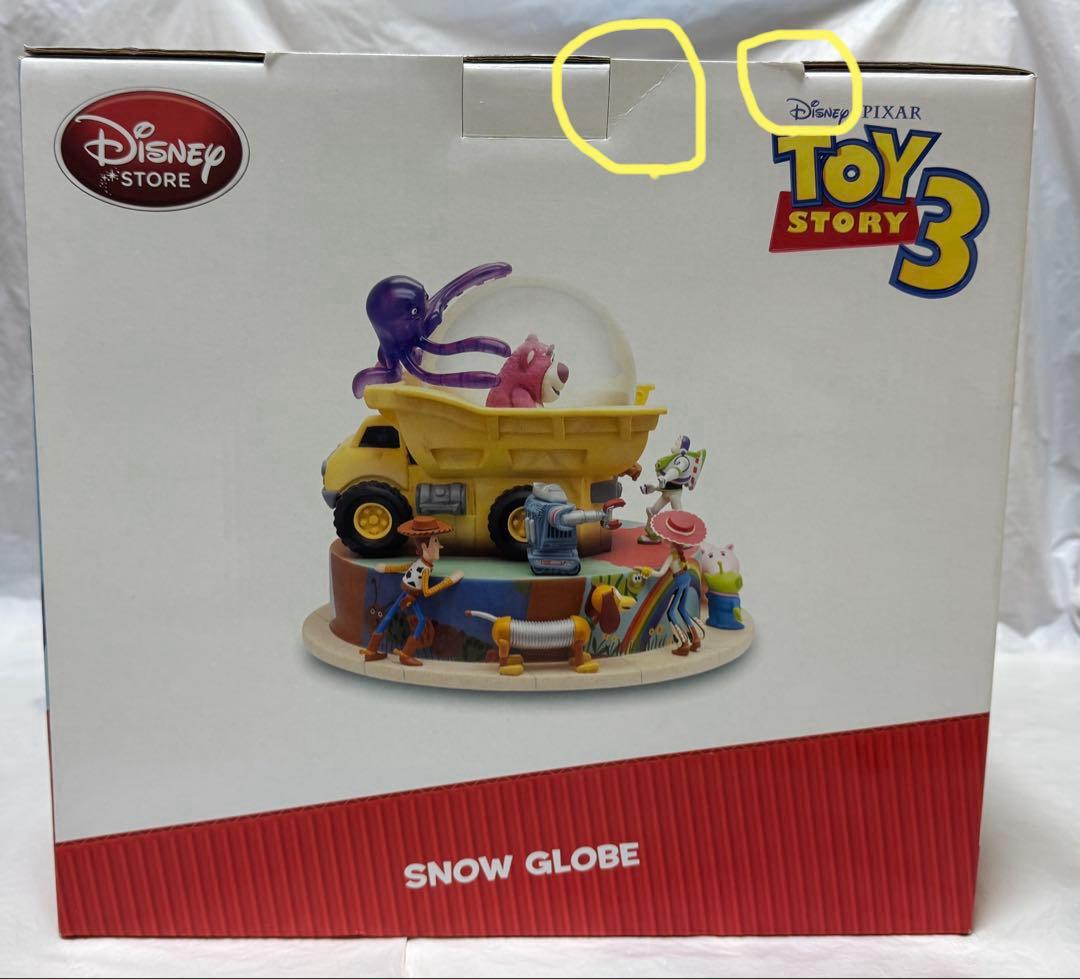 ディズニーストア トイストーリー3 オルゴール付きスノーグローブ