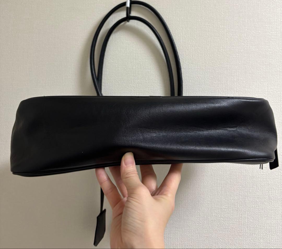 美品 anuke Ecoleather Boston Bagブラック アンヌーク