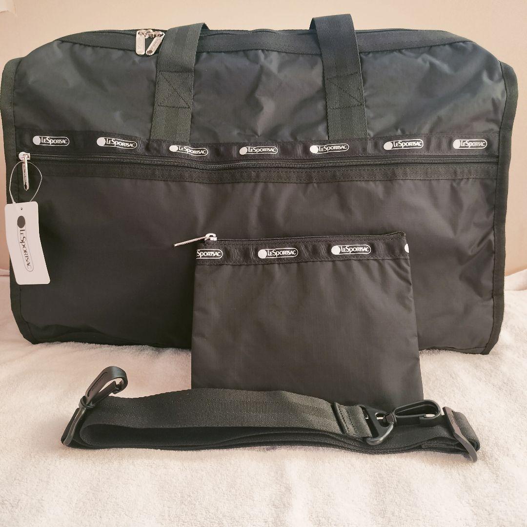 新品未使用　ブラック　レスポートサック　ボストンバッグ　ポーチ付き