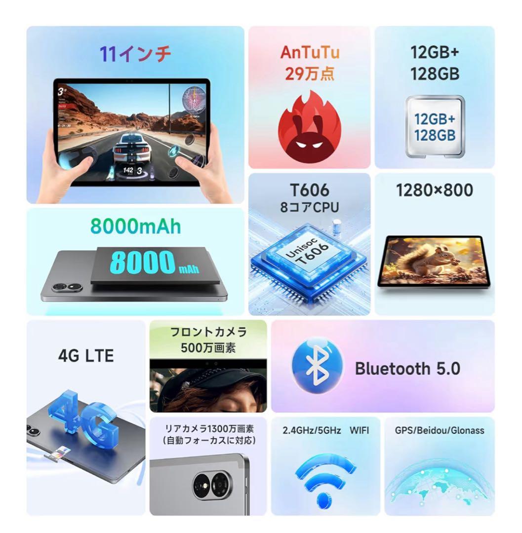 ALLDOCUBE iPlay60 Lite 11インチタブレット フリーSIM