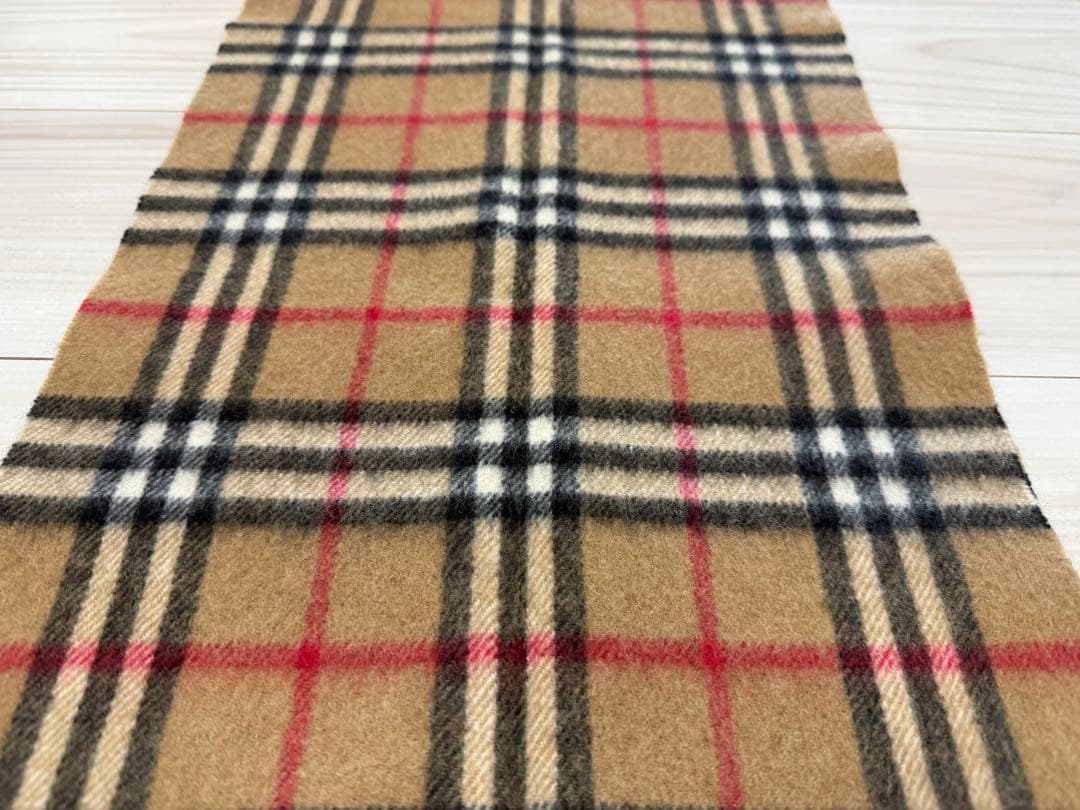 バーバリー　カシミヤ　マフラー　ベージュ　152cm×30cm ノバチェック