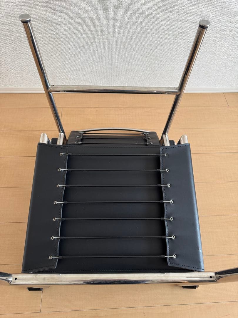 ル・コルビジェ　LC1　スリングチェア　リプロダクト　本革レザー　ブラック　黒