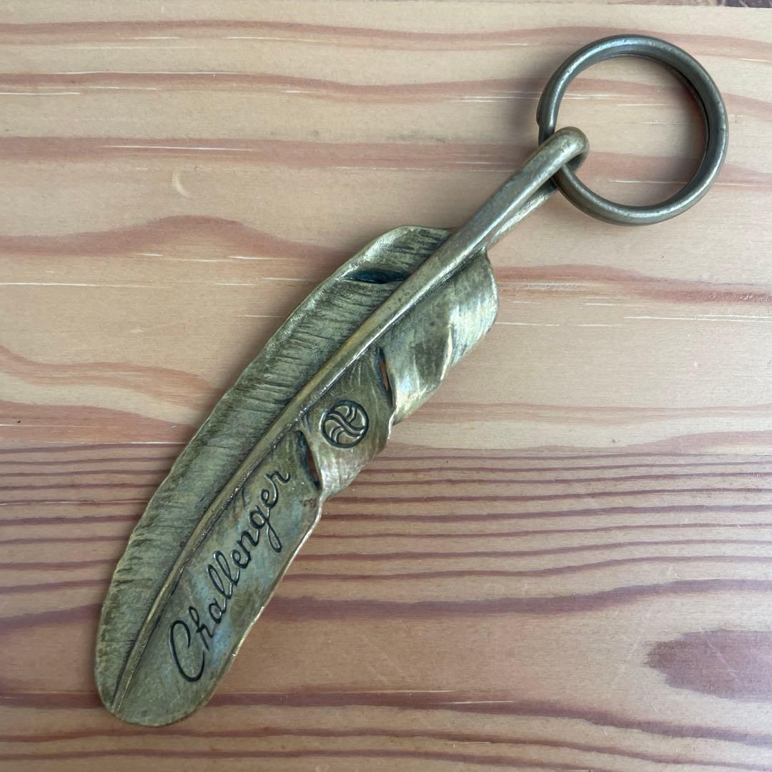 超貴重　入手困難　CHALLENGER フェザーキーホルダー　真鍮　ブラス