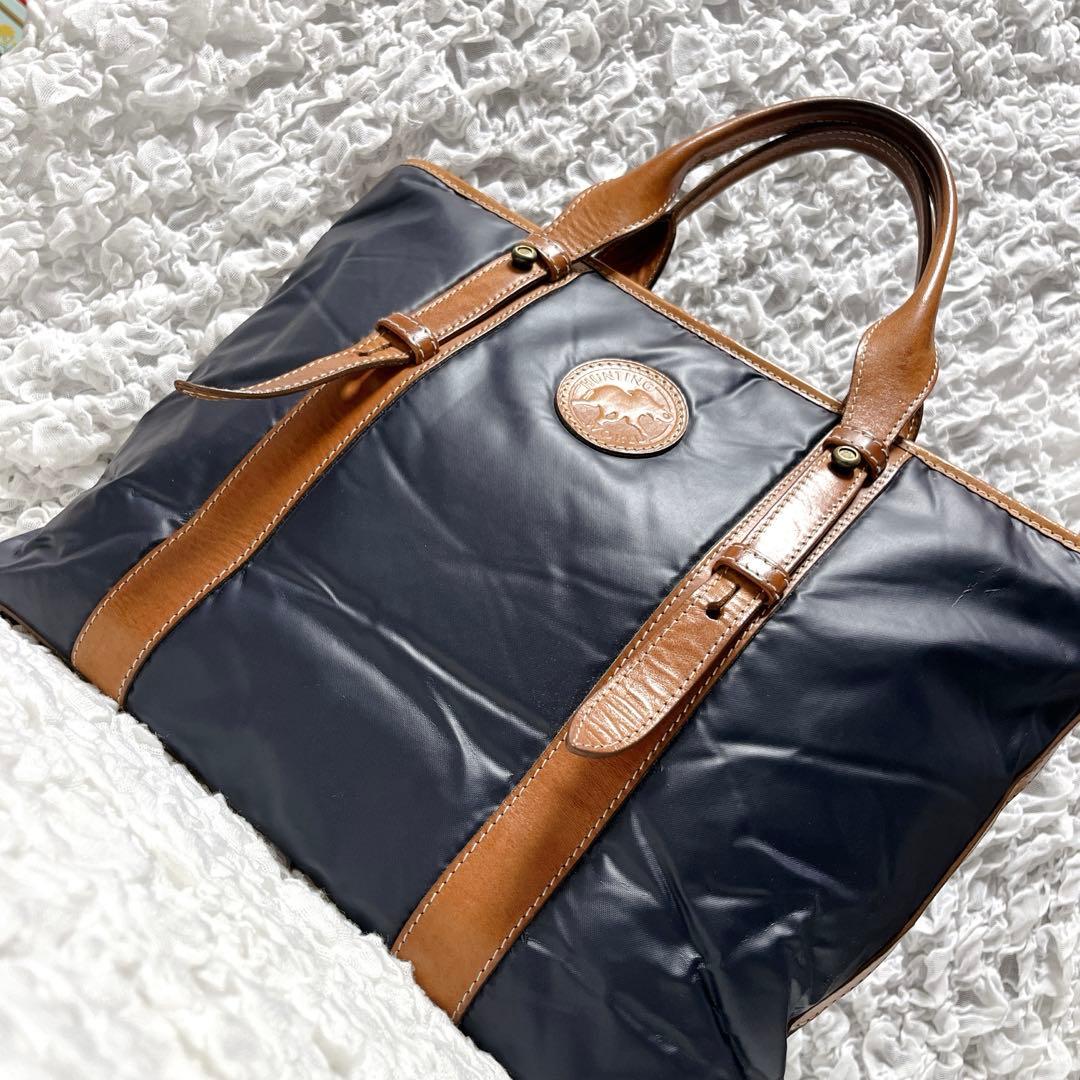 希少✨バチュークロス　ハンティングワールド　ネイビー トートバッグ A4 通勤