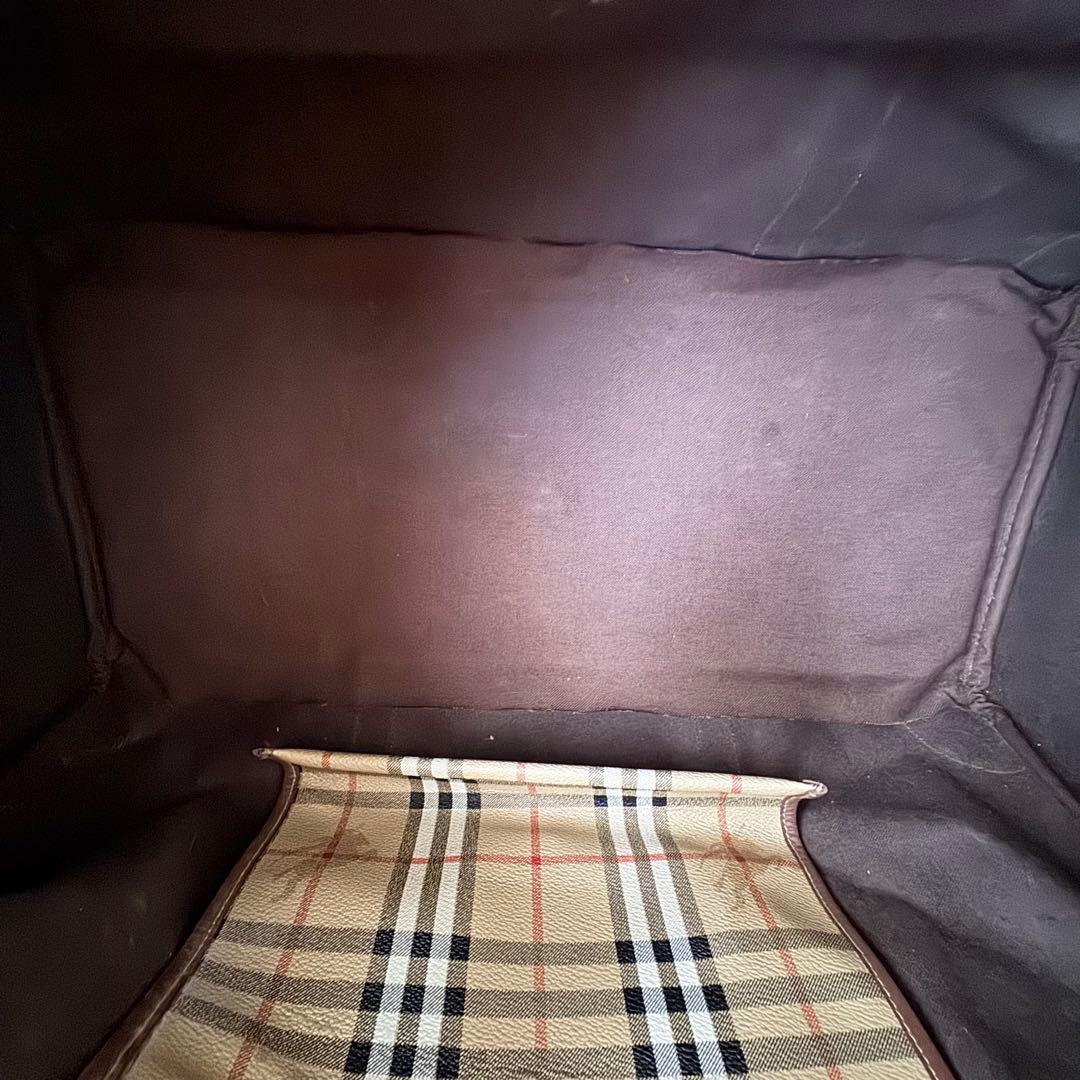 【バーバリー】ボストンバック　大容量 旅行バッグ　ノバチェック pvc　2way