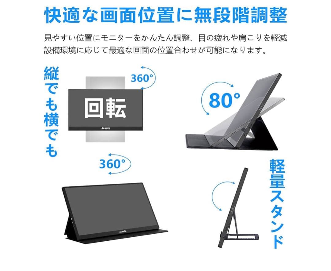 Acouto ポータブルモニター 17.3インチ