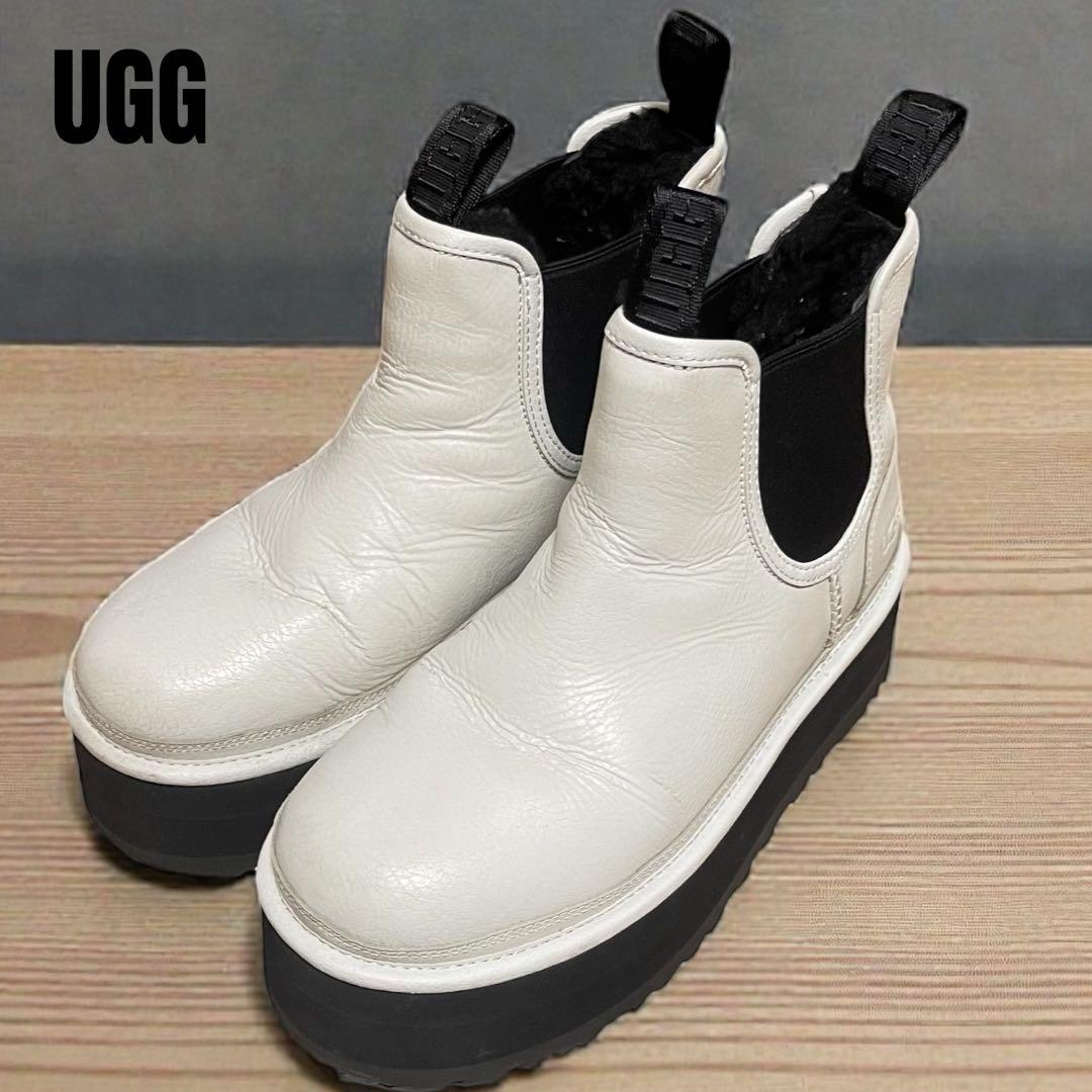 靴 UGG NEUMEL PLATFORM CHELSEABOOT WHITE 24