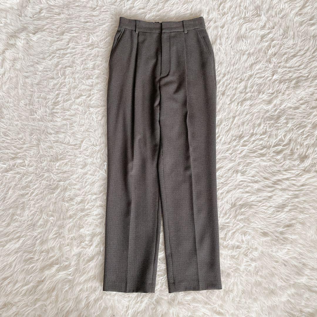 美品✨【シップス】ノーカラージャケットパンツセットアップ チェック ダークグレー