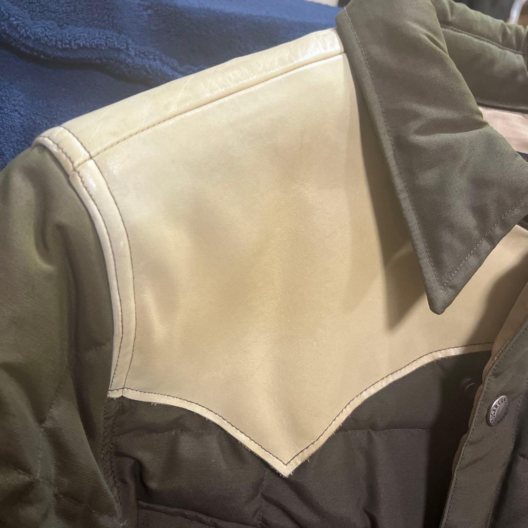 シュガーケーン レザーヨークダウンジャケット SUGAR CANE S ダウン