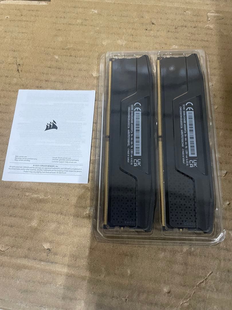 DDR5-6000MHz デスクトップPC用メモリ32GB 16GB×2枚