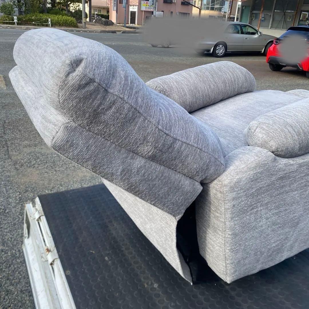 値下げしました　グレーのリクライニングソファ　ゆりかご　ロッキングチェア