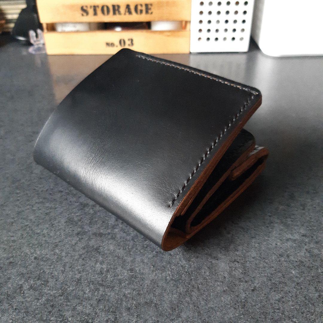 HORWEEN★クロムエクセル　二つ折り財布 ★ブラック