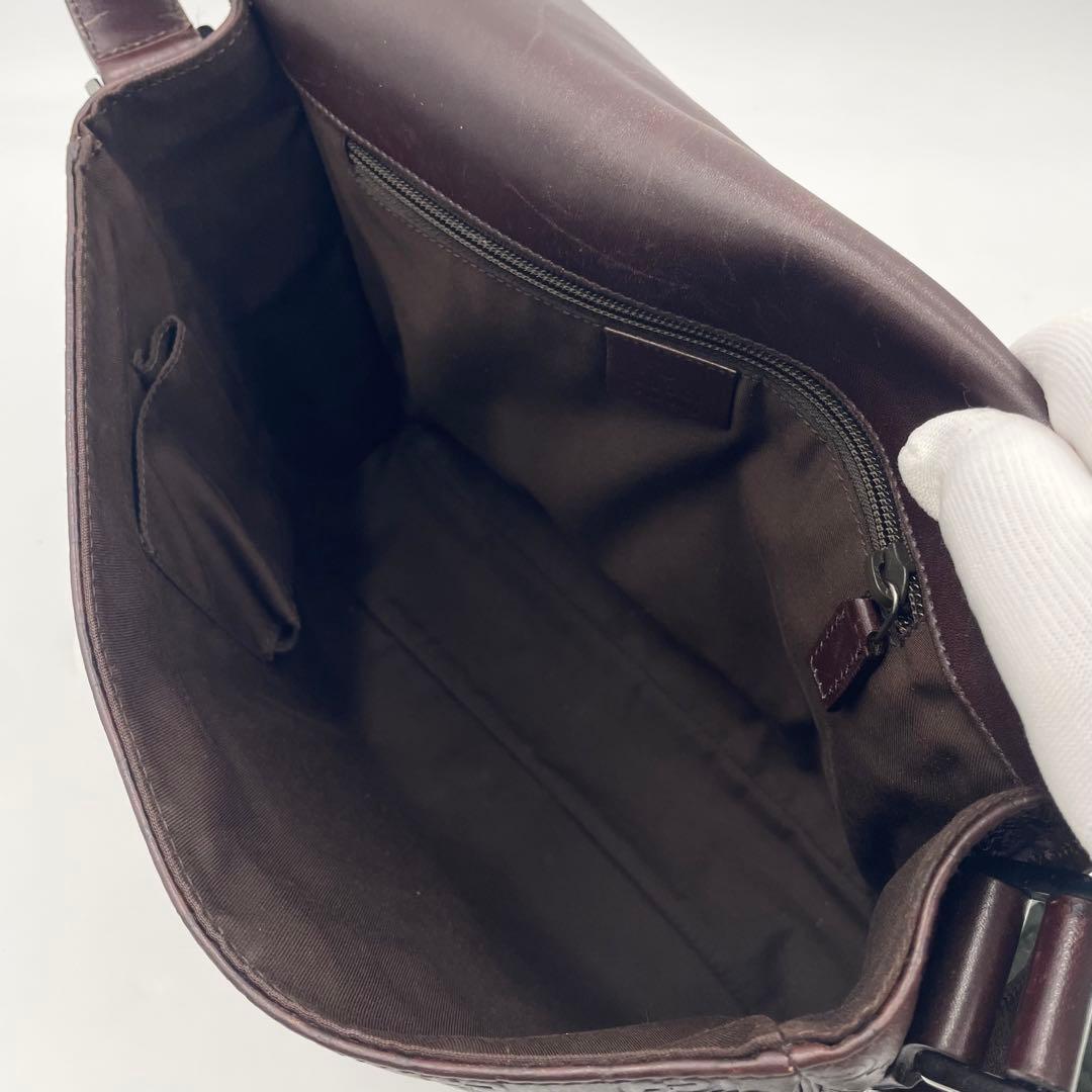【美品】GUCCIグッチシマレザー メッセンジャーバッグ メンズ クロスボディ