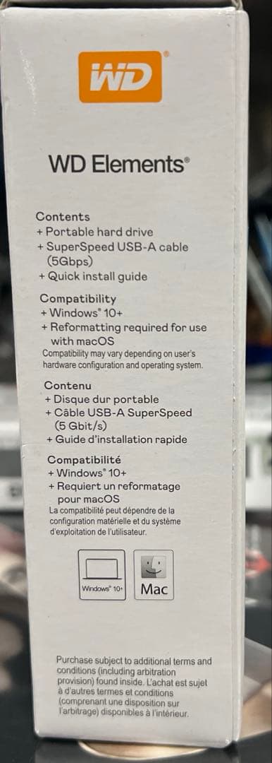 WD Elements 4TB ポータブルHDD USB 3.0