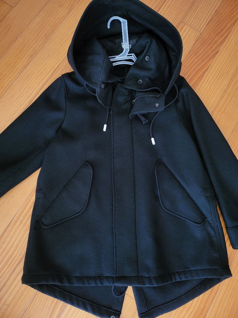 限定値下げTHE RERACS★ウール素材モッズコート　ブラック