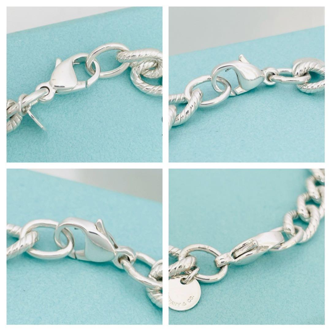 極美品★ティファニー バングル ツイストロープ チェーン リンク ブレスレット