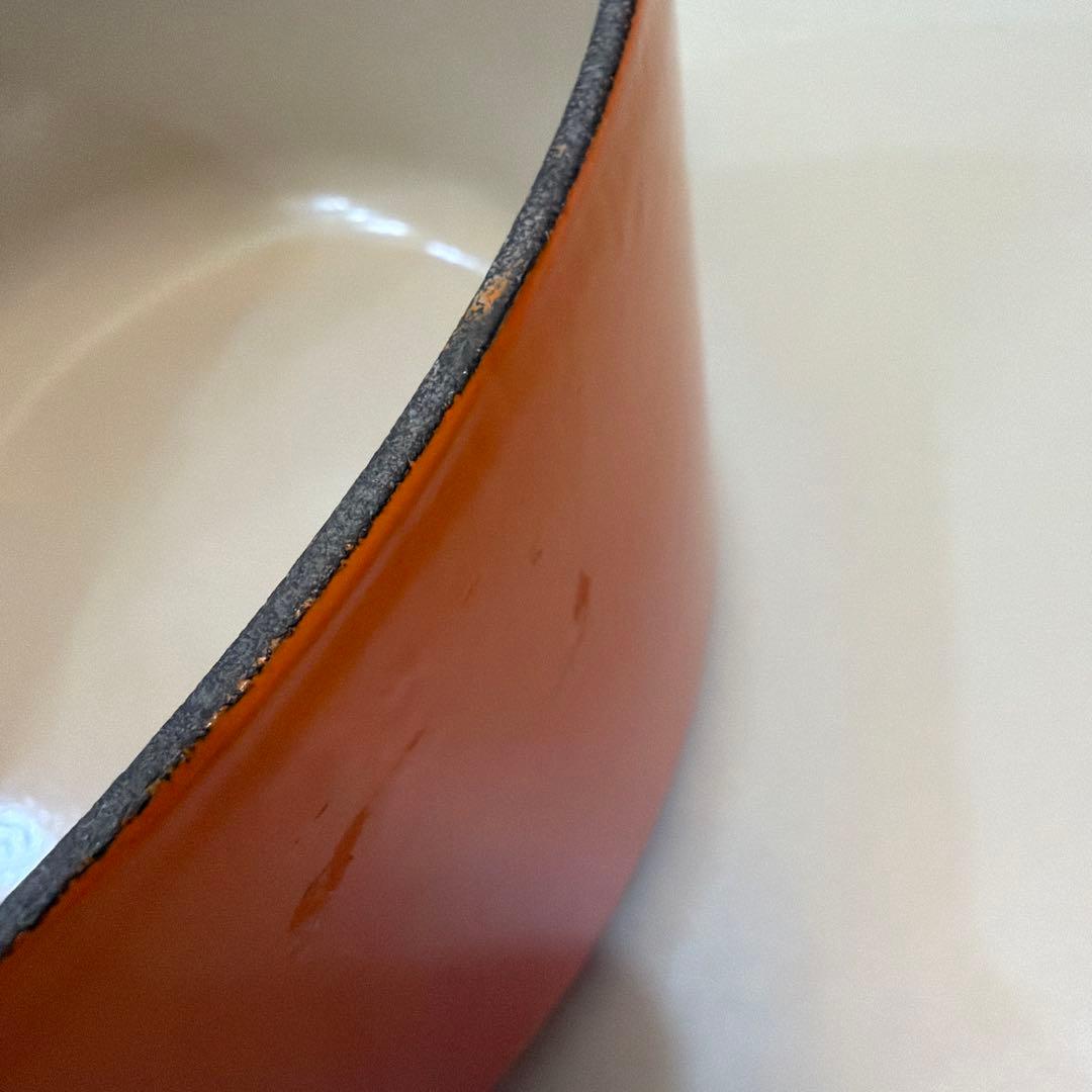 LE CREUSET ココット ロンド 両手鍋 24cm オレンジ