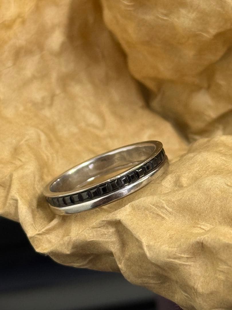 宗藤BOUCHERON指輪キャトルブラックハーフK18WGブラックPVD