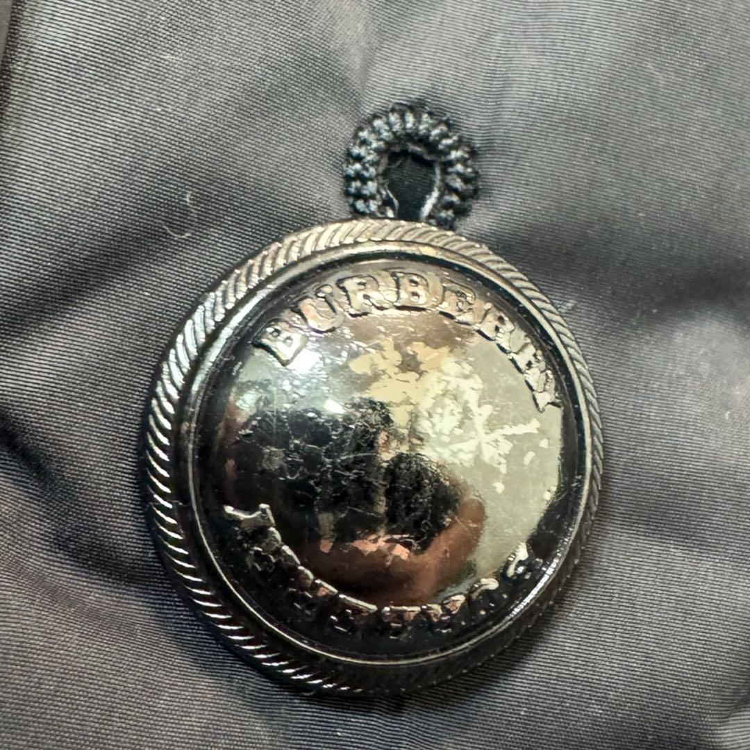 HK06 バーバリーロンドン　ダウンコート　ノバチェック　Aライン　9 M〜L