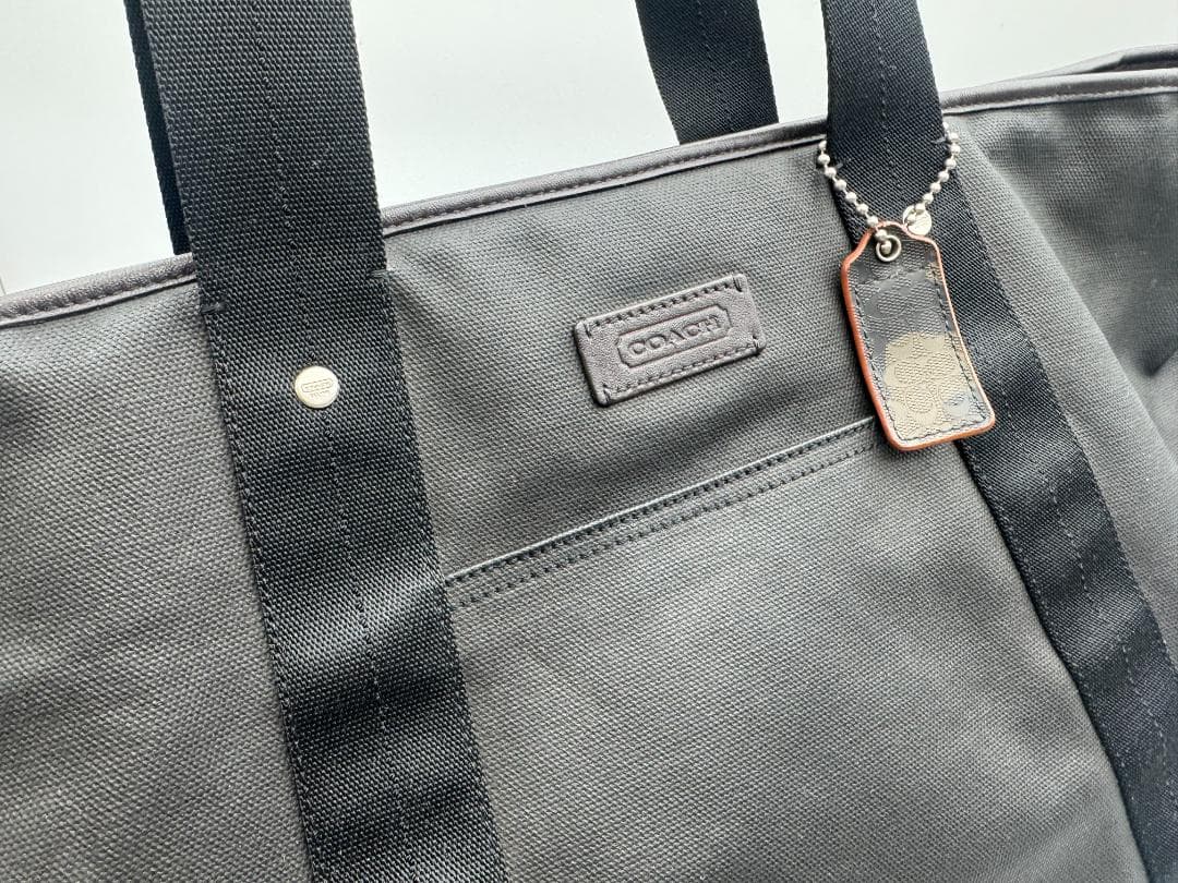 COACH F70832 ウィークエンド トートバッグ カモフラ柄 ポーチ付