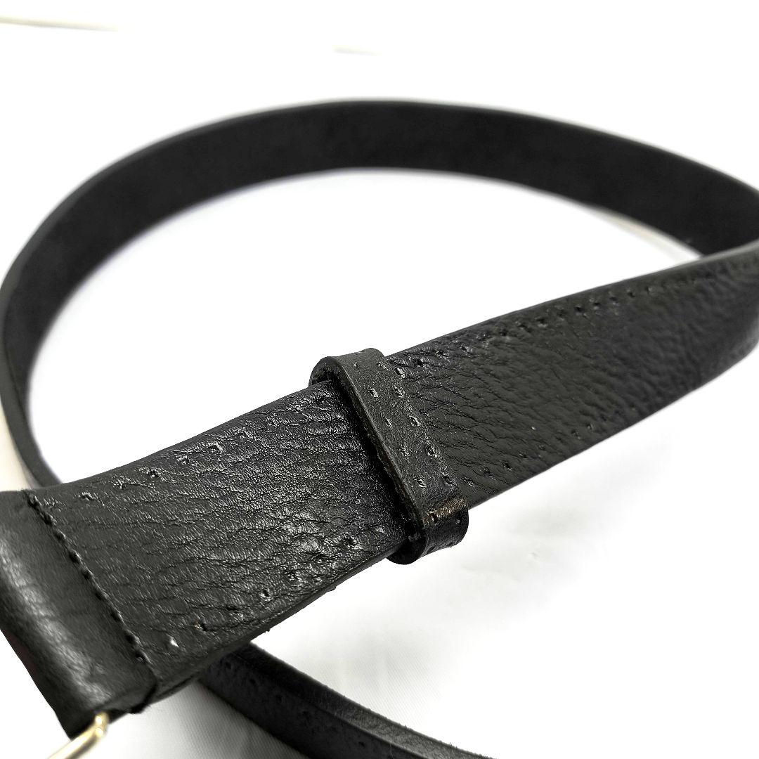 美品 グッチ メンズ ベルト 100 GUCCI 163502 ブラック