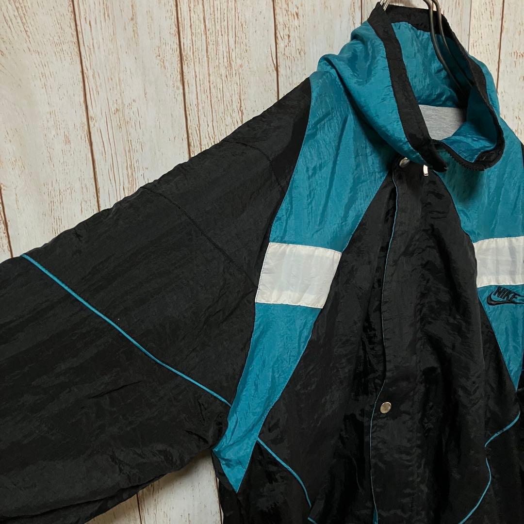 1291 USA製90sナイキNIKEナイロンジャケット刺繍アメリカUSA古着