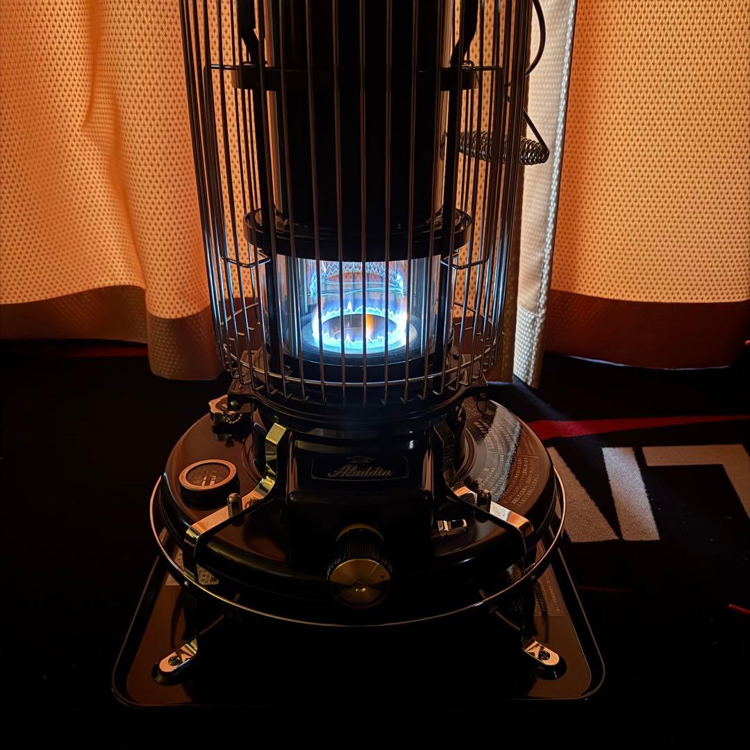 美品 Aladdin アラジン ブルーフレーム ヒーター 黒 BF3906