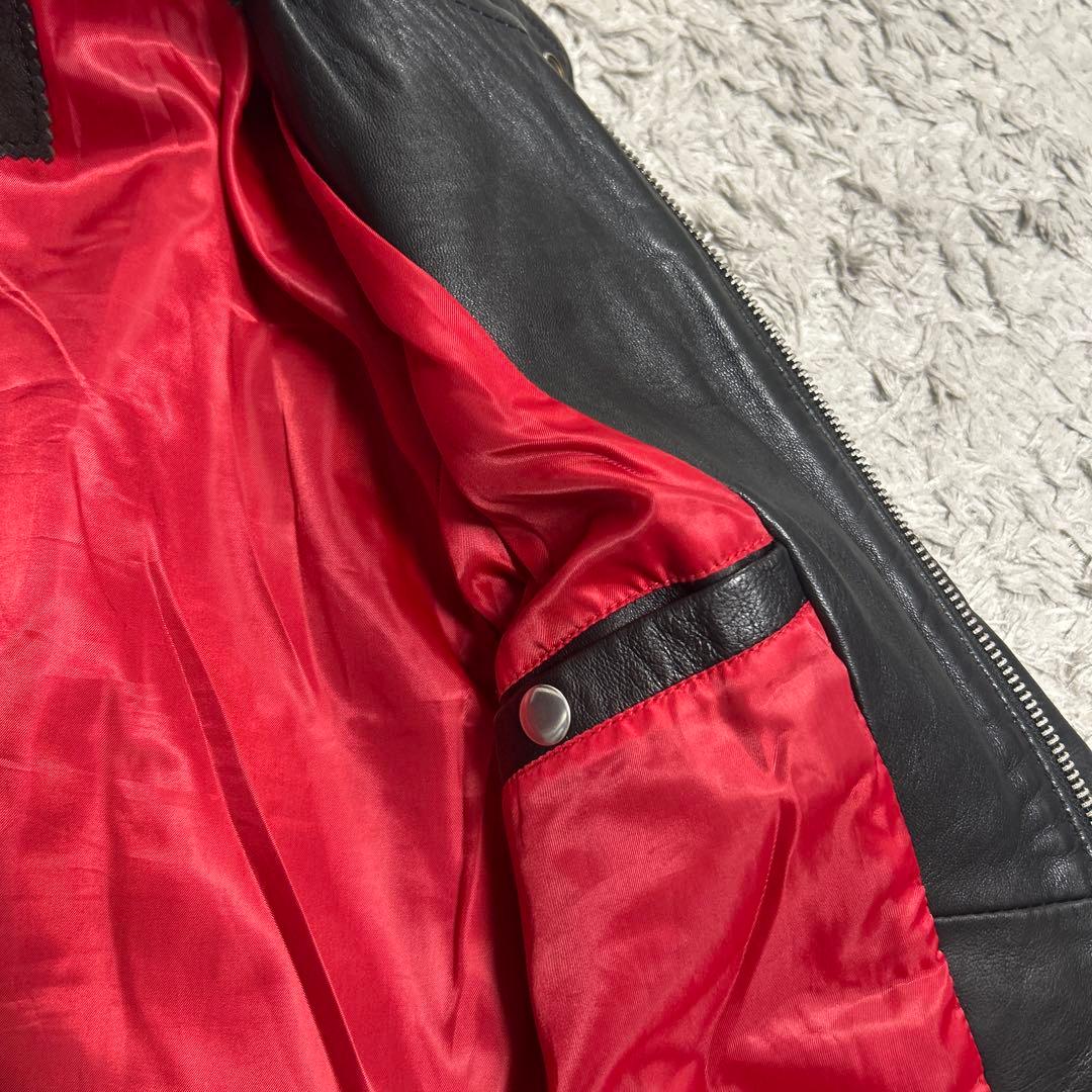 DIESEL黒ラムレザーシングルライダース