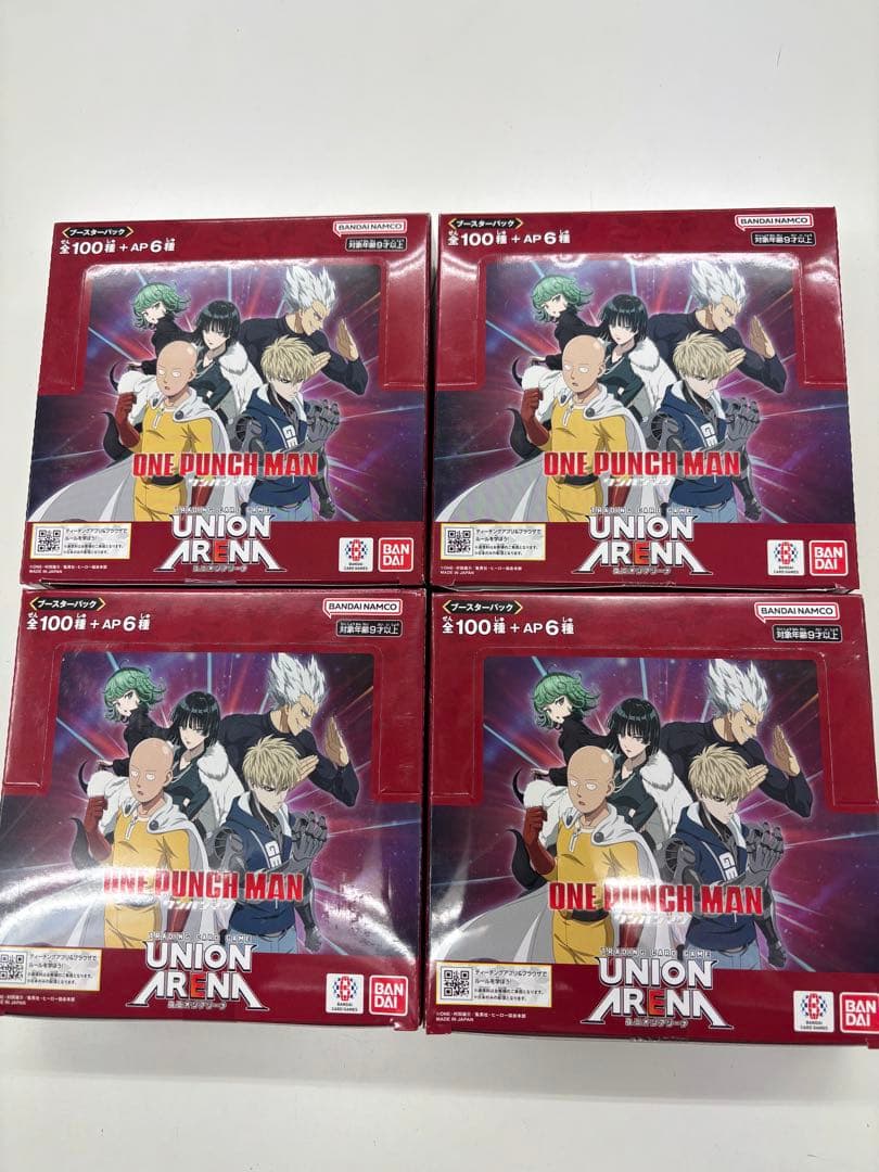 ユニオンアリーナ　ワンパンマン　4BOX 新品、未開封、テープ付き