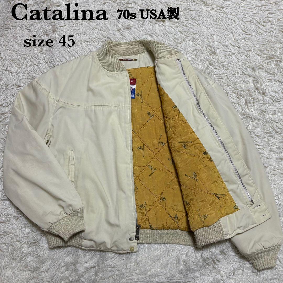 70s Catalina ダービージャケット トビウオ柄 サイズ45 古着