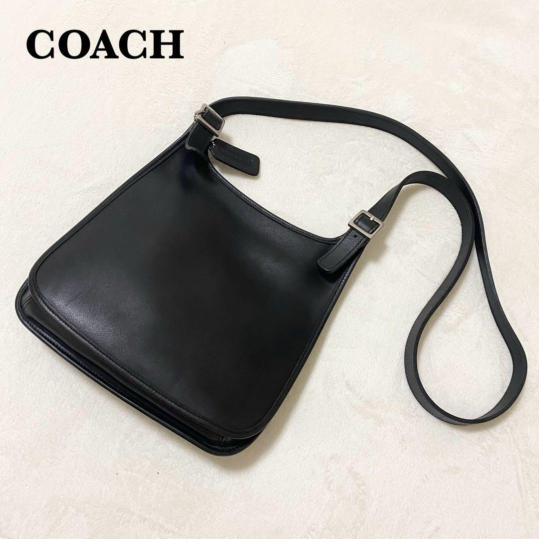 COACH オールドコーチ レザー 9135ヴィンテージショルダーバッグブラック