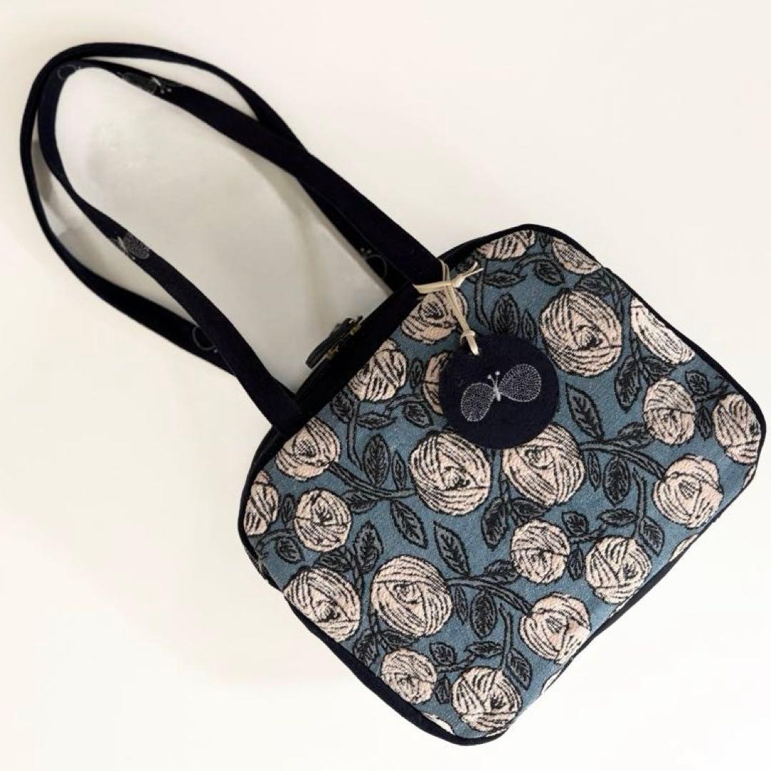 あ*ぺ様 新春価格　ミナペルホネン＊スクエアボストン＊rosy ピンク＋chou