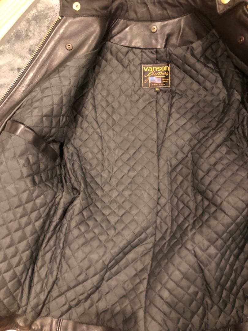 希少vanson シングルライダース タイプD 34 バンソン レザージャケット