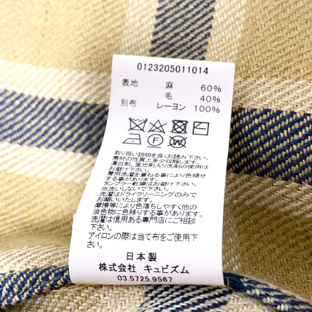 visvim LUMBER L/S リネン×ウール チェックシャツ ベージュ 2