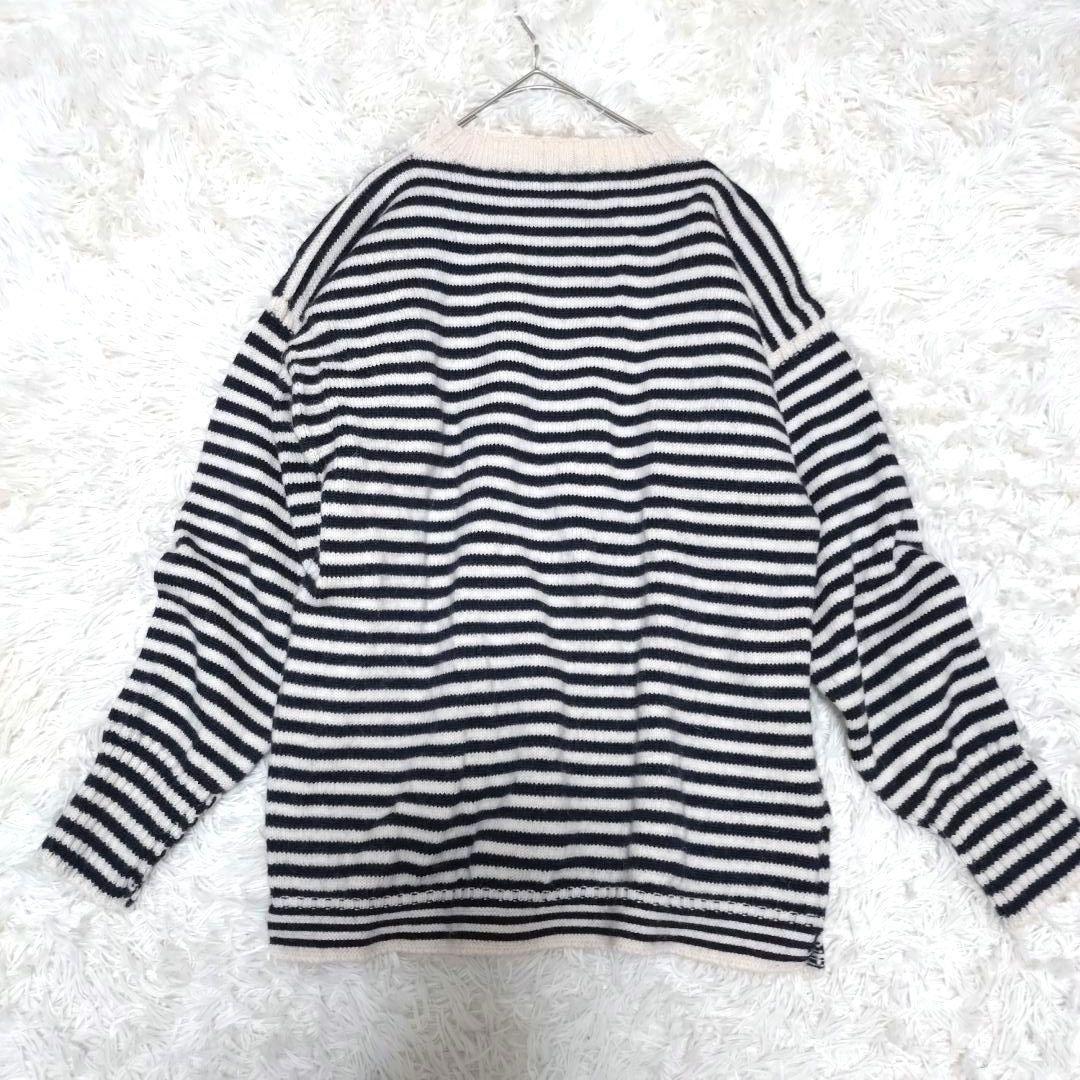 ❤美品❤ ルトリコチュール ガンジー セーター ウール100％ ボーダー 42