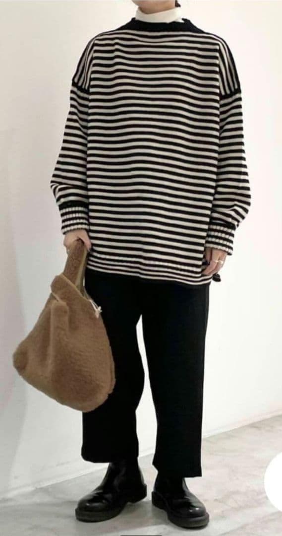 ❤美品❤ ルトリコチュール ガンジー セーター ウール100％ ボーダー 42