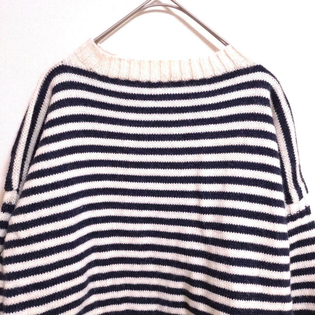 ❤美品❤ ルトリコチュール ガンジー セーター ウール100％ ボーダー 42