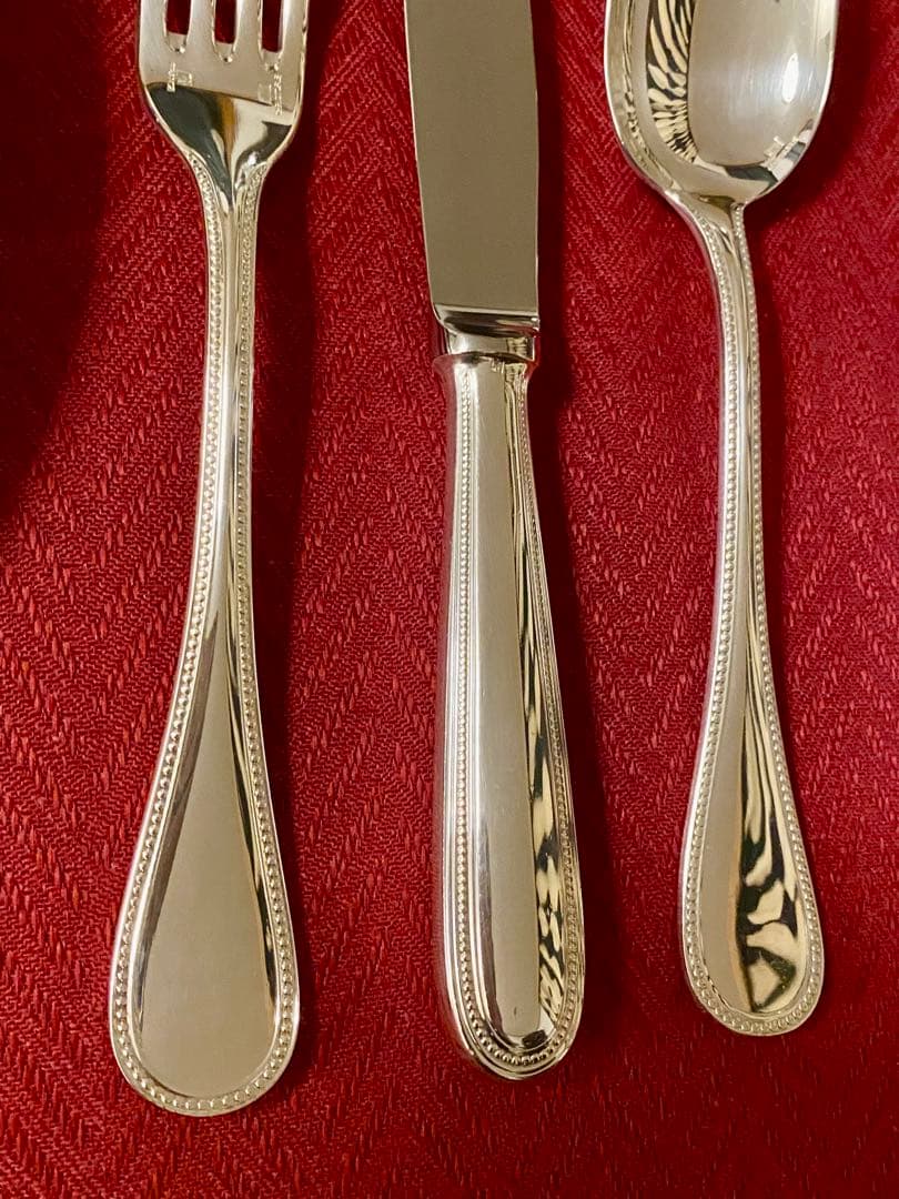 【☆美品☆】クリストフル パール テーブルサイズ カトラリーセット