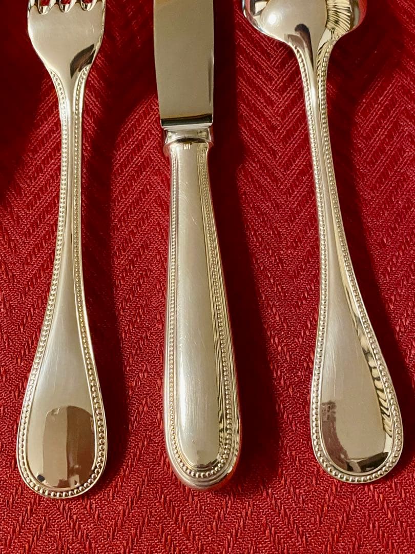 【☆美品☆】クリストフル パール テーブルサイズ カトラリーセット