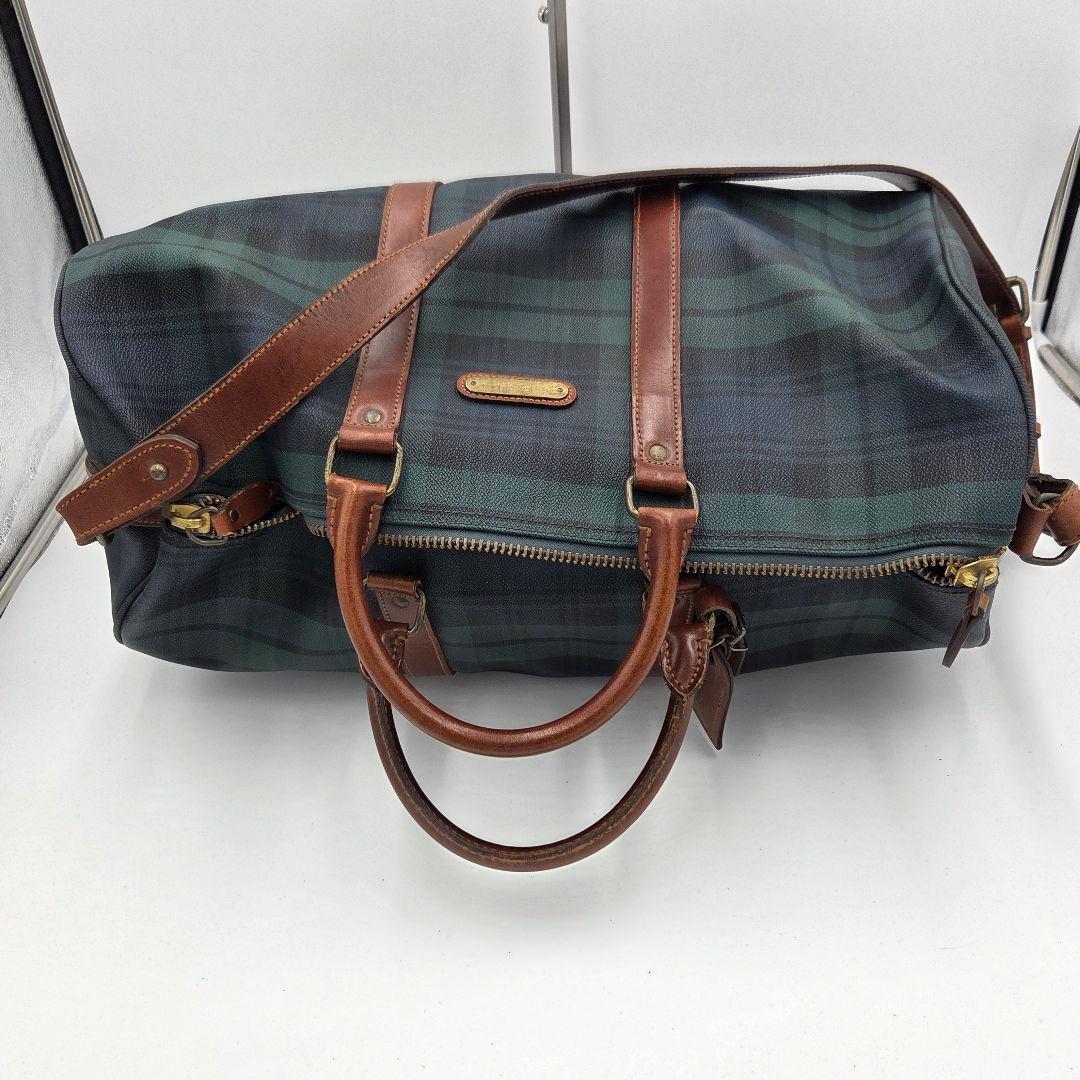 ポロラルフローレン ボストンバッグ 大容量 PVCレザー 2wayショルダー