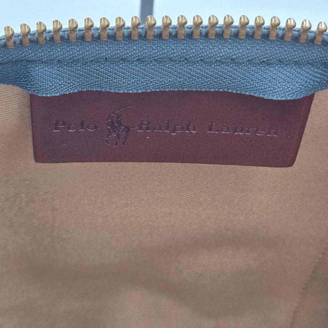 ポロラルフローレン ボストンバッグ 大容量 PVCレザー 2wayショルダー