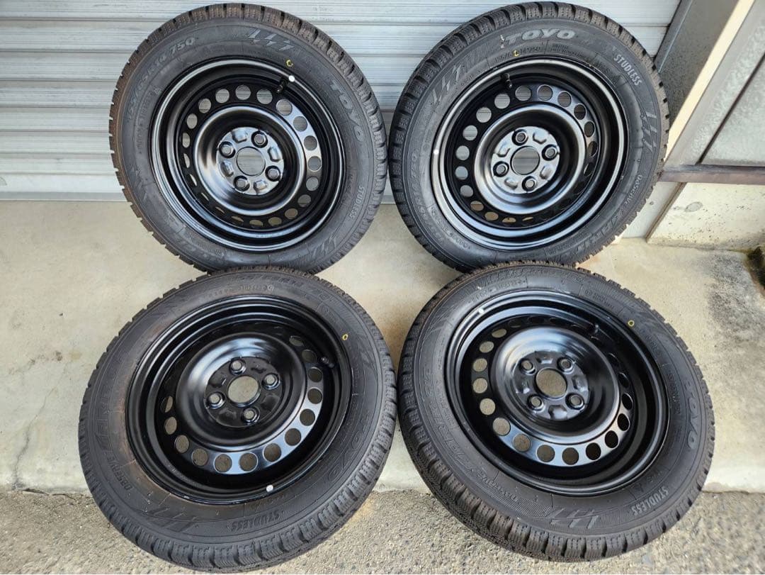 ★スタッドレス バリ山★送料無料ダイハツ純正14インチスチールホイール４本セット