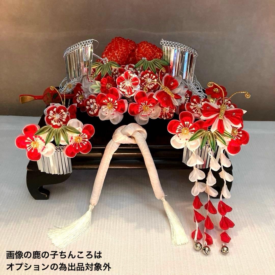 専用　勝山 classical beauty 梅竹蝶　1本挿　Uピン簪　水引簪