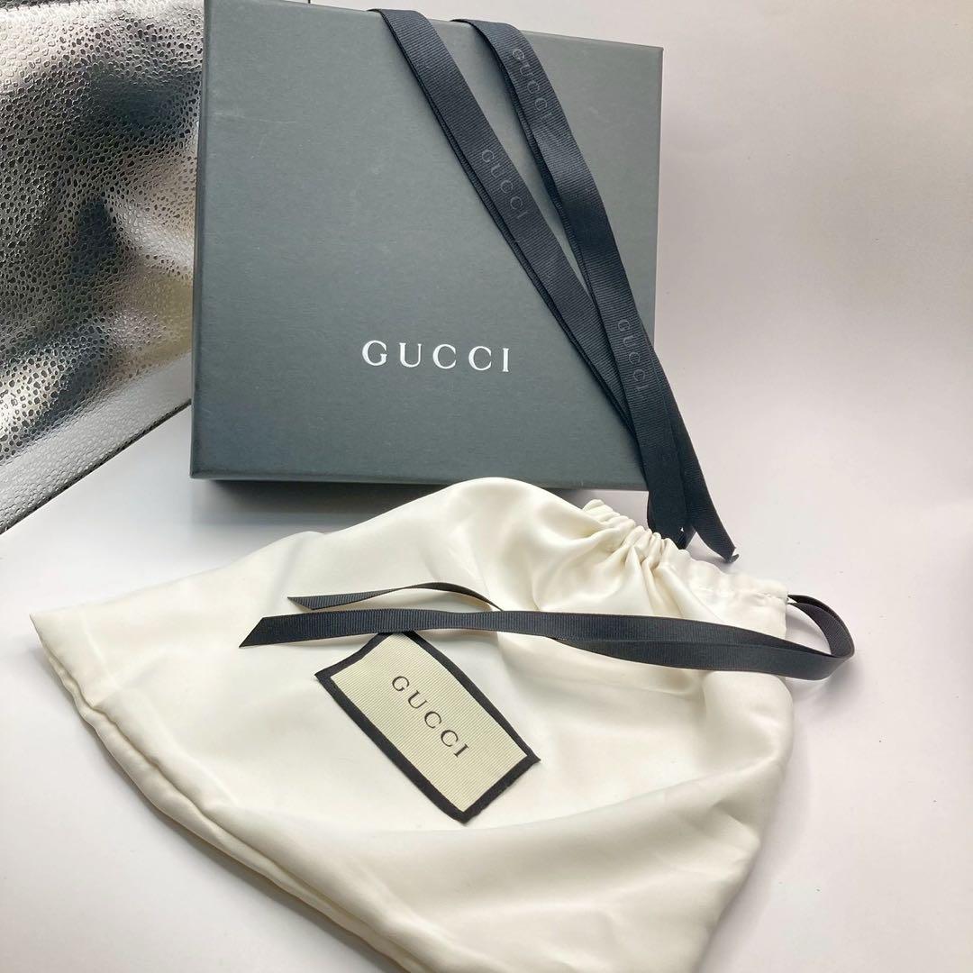 【美品】グッチ　ベルト　シマレザー　GG柄　281548 箱付き　保管袋付き