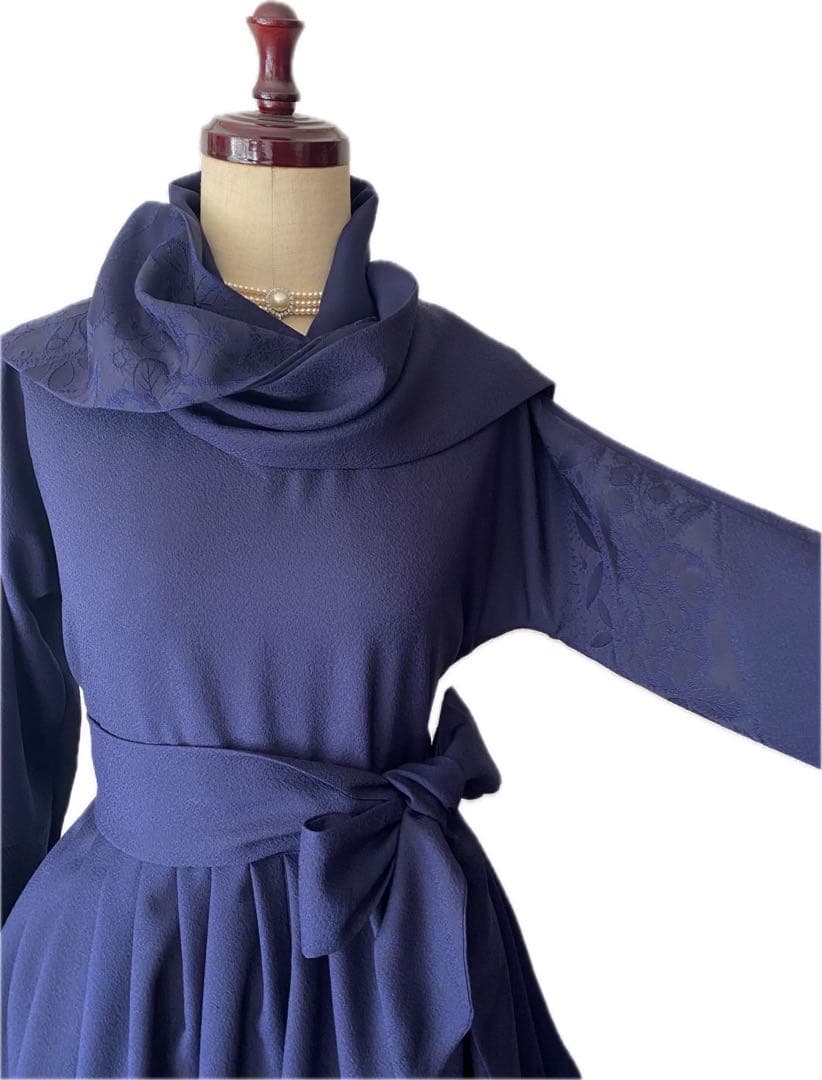 着物リメイク　辻ヶ花　オーダーワンピース確認用　制作作品january様❣️