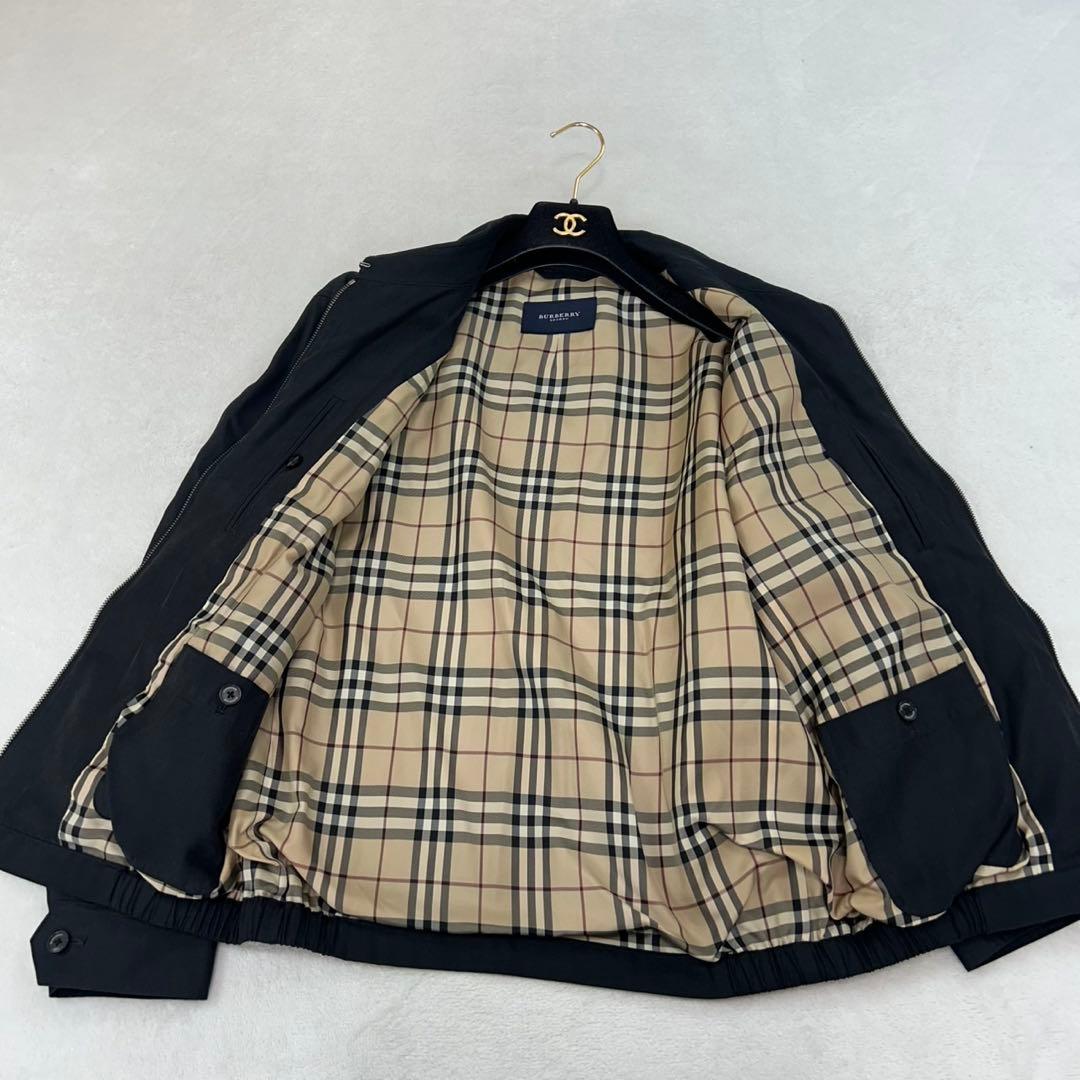 K612 M バーバリーロンドン ノバチェック柄 ブルゾン ブラック メンズ