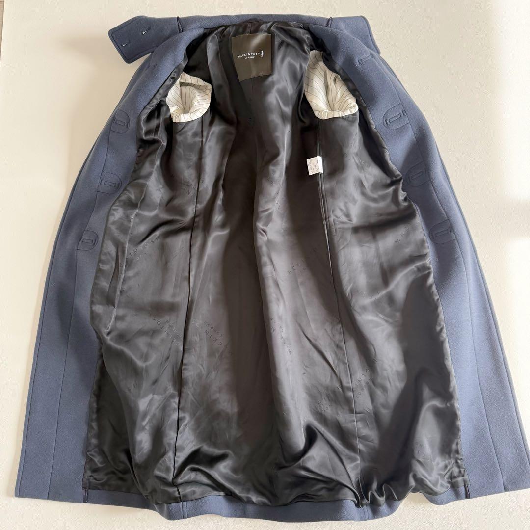 美品　マッキントッシュロンドン　ダッフルコート　くすみブルー　40 紺