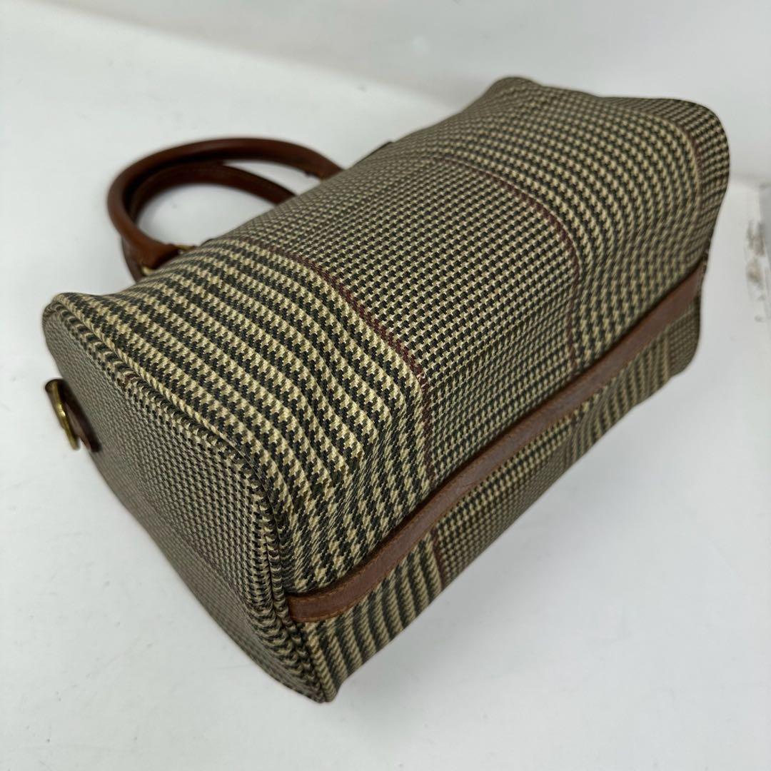 【美品】 ポロラルフローレン　ボストンバッグ　ハンドバッグ　千鳥柄　ブラシe45