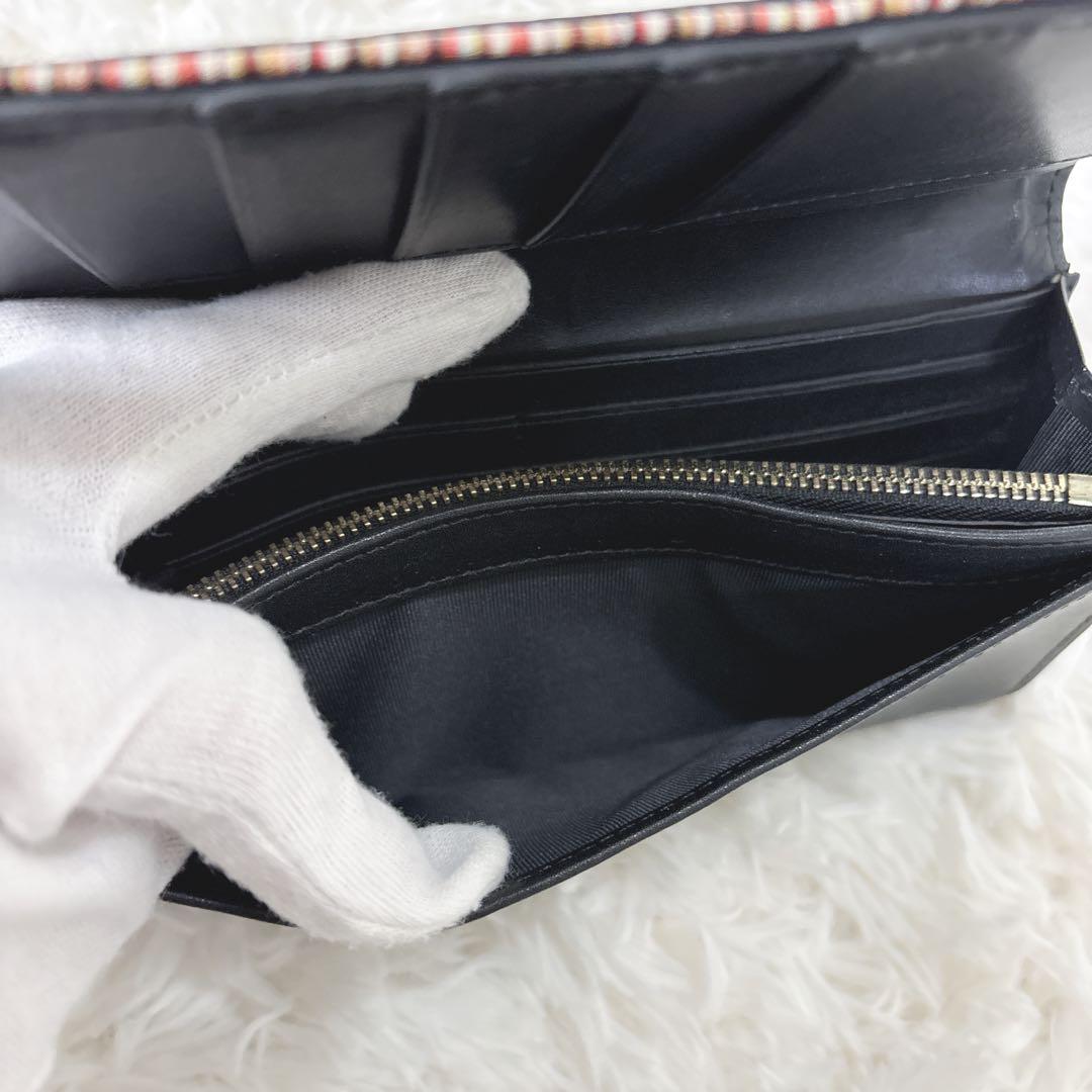【美品】PaulSmith マーケトリーストライプラビット　折り財布